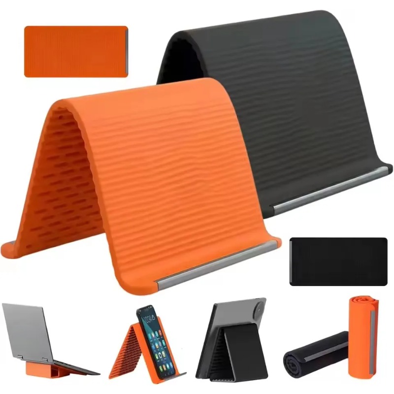Laptop Office Accessories - Flexibele opvouwbare siliconen telefoonhouder, draagbare verstelbare