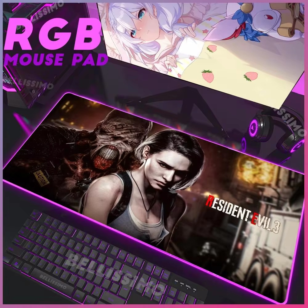 Laptop Accessories Nearby - R_resident E_evil Serie RGB Gaming-muismat Verlichtingstafel-muismat