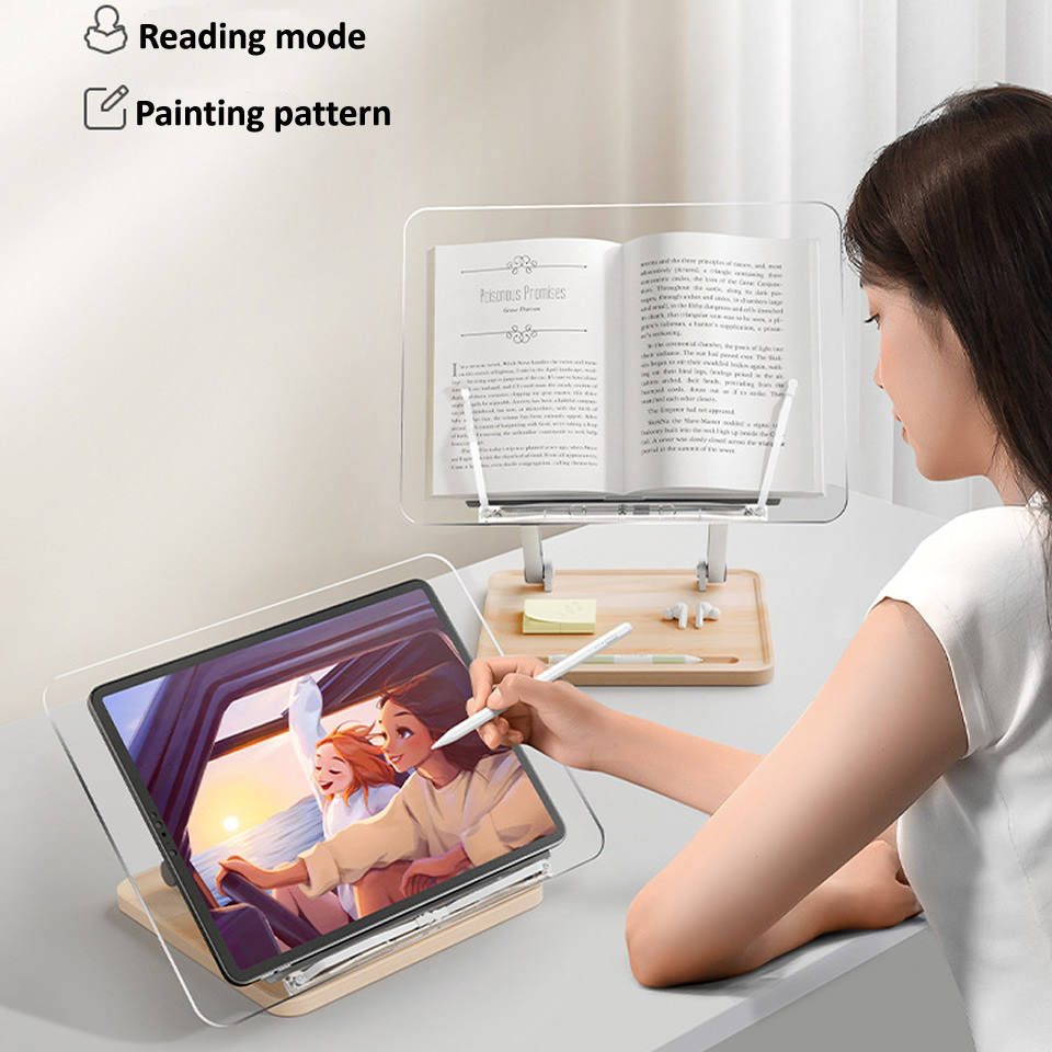 Houten leesstandaard met licht - Laptop Office Accessories recensie en prijs