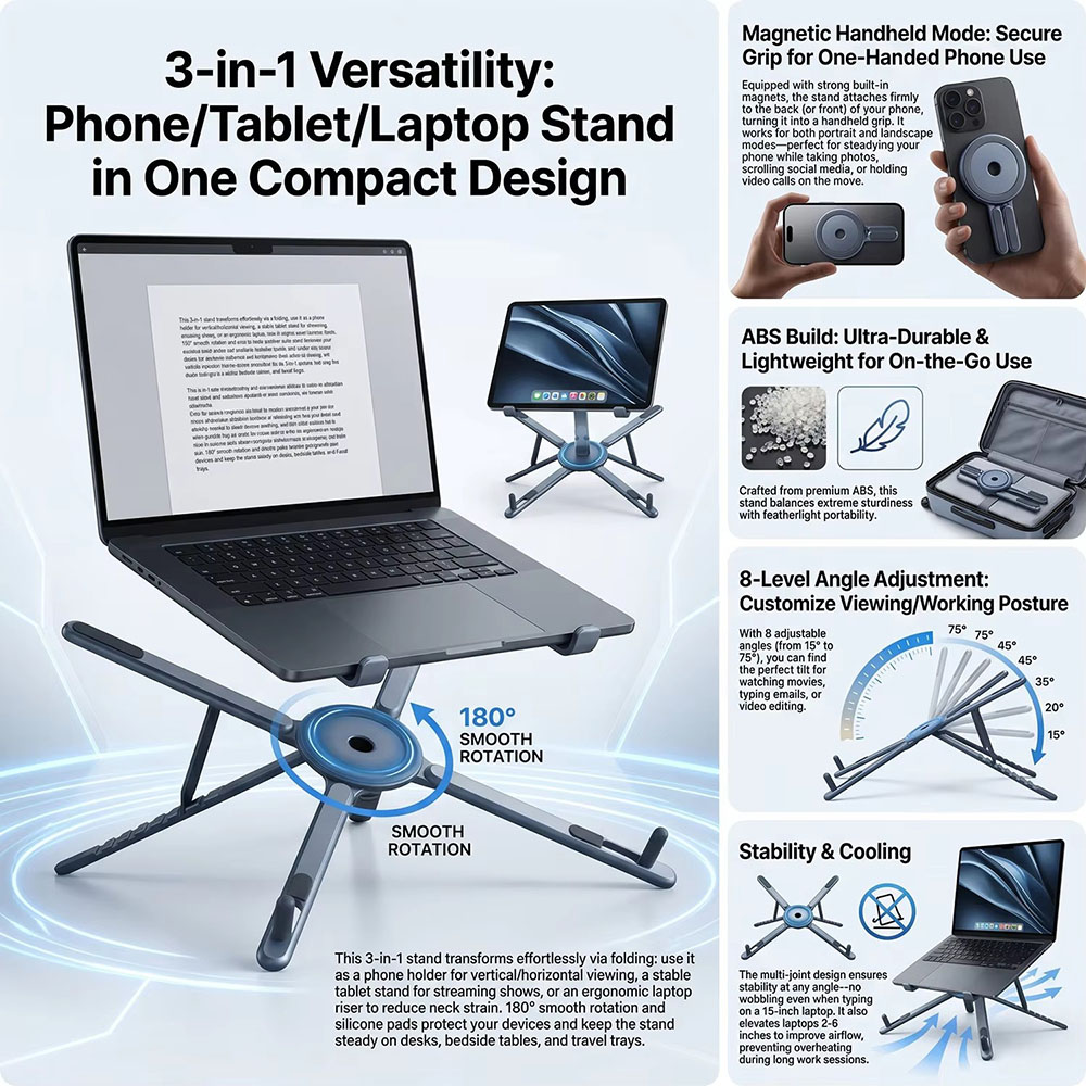 Draagbare magnetische telefoon - Laptop Office Accessories recensie en prijs